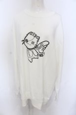 画像1: NieR CLOTHING / 天使ミケトレーナー 2XL ホワイト O-25-06-16-022-PU-TO-IG-ZT284 (1)