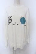 NieR Clothing / シエルFACEトレーナー【2色展開】 XL ホワイト O-25-06-16-023-PU-TO-IG-OS