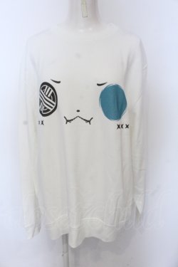 画像1: NieR Clothing / シエルFACEトレーナー【2色展開】 XL ホワイト O-25-06-16-023-PU-TO-IG-OS
