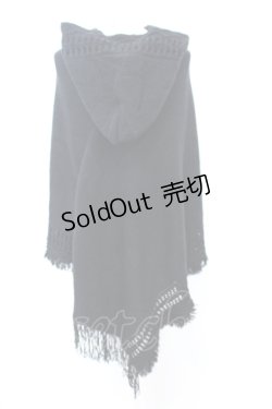 画像4: NieR Clothing / 高品質ふわふわニットポンチョ  ブラック O-25-06-16-024-PU-TO-IG-ZT112