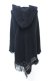 画像4: NieR Clothing / 高品質ふわふわニットポンチョ  ブラック O-25-06-16-024-PU-TO-IG-OS (4)
