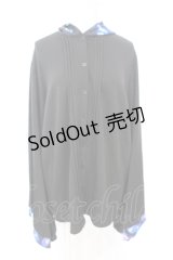 NieR Clothing / 冬用×内側さらふわ着物風袖ブロッキングシャツ【海月】  ブラック O-25-06-16-025-PU-TO-IG-ZT284