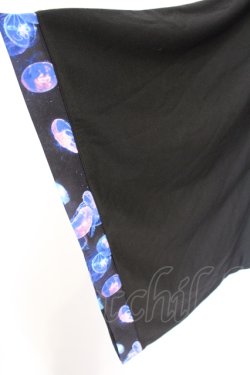 画像2: NieR Clothing / 冬用×内側さらふわ着物風袖ブロッキングシャツ【海月】  ブラック O-25-06-16-025-PU-TO-IG-OS