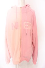 NieR Clothing / 防寒裏起毛TWO-TONE DOUBLE ZIP PARKA【ROSE】 パーカー  ピンク O-25-06-16-026-PU-TO-IG-ZT008