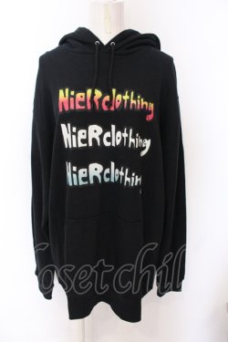 画像1: NieR Clothing / GRADATION LOGO PULLOVER PARKA パーカー 2XL ブラック O-25-06-16-027-PU-TO-IG-OS