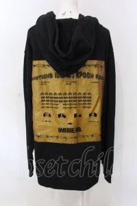 NieR Clothing / NieR×インベーダープリントパーカー  ブラック×ゴールド O-25-06-16-028-PU-TO-IG-ZT177