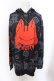 画像1: NieR Clothing / PULLOVER PARKA【RED FACE】  ブラック×レッド O-25-06-16-004-PU-TO-IG-OS (1)