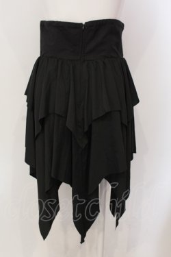 画像3: NieR Clothing / ハイウエスト コルセット風ASYMMETRY SKIRT スカート  ブラック O-25-06-16-033-PU-SK-IG-OS