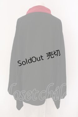 画像3: NieR Clothing / 着物袖ジャージ風デザインZIP OUTER  ブラック×ワイン×ホワイト O-25-06-16-034-PU-TO-IG-ZT201