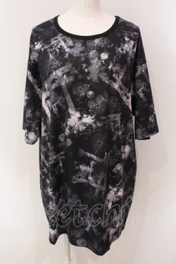 画像1: NieR Clothing / 鳥居×九尾 BIG カットソー  ブラック O-25-06-16-035-PU-TO-IG-OS