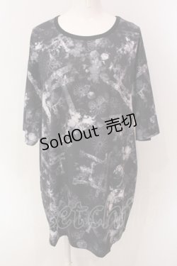 画像1: NieR Clothing / 鳥居×九尾 BIG カットソー  ブラック O-25-06-16-035-PU-TO-IG-ZT220
