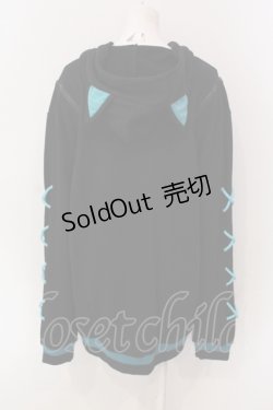 画像3: NieR CLOTHING / シエルオフショル猫耳パーカー  ブラック O-25-06-16-036-PU-TO-IG-ZT201