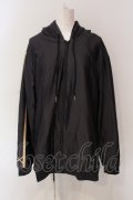 NieR Clothing / ふわもこZIPパーカー  ブラック×ベージュ O-25-06-16-039-PU-TO-IG-OS