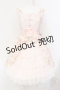 metamorphose / 花柄シフォンフリルジャンパースカート  ピンク O-25-06-17-011-ME-OP-IG-OS