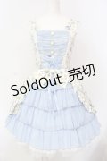 metamorphose / 花柄シフォンフリルジャンパースカート  サックス O-25-06-17-012-ME-OP-IG-OS