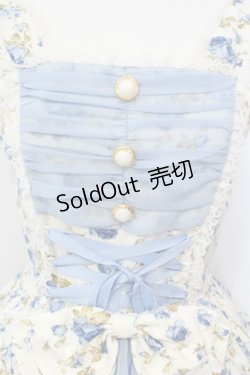 画像2: metamorphose / 花柄シフォンフリルジャンパースカート  サックス O-25-06-17-012-ME-OP-IG-OS