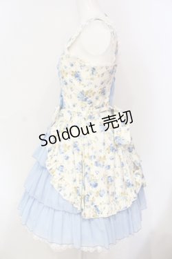 画像3: metamorphose / 花柄シフォンフリルジャンパースカート  サックス O-25-06-17-012-ME-OP-IG-OS