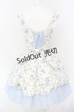 画像4: metamorphose / 花柄シフォンフリルジャンパースカート  サックス O-25-06-17-012-ME-OP-IG-OS