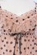 画像2: Emily Temple cute / ドットジョーッゼットティアードキャミワンピース  ピンク×グレー O-25-06-17-014-ET-OP-IG-OS (2)