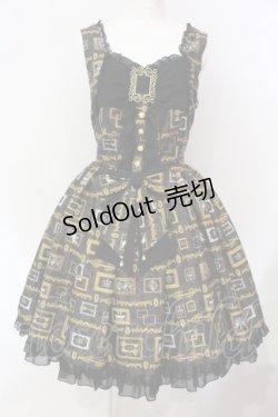 画像1: metamorphose / Classic frameバッスルジャンパースカート  クロ O-25-06-17-015-ME-OP-IG-OS