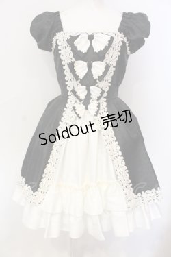 画像1: Millefleurs / ロココドレス  ブラック×ホワイト O-25-06-17-024-EL-OP-IG-OS