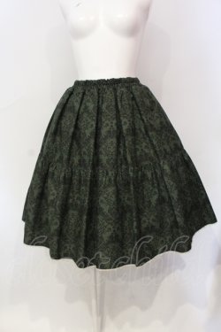 画像1: metamorphose / フリルシャーリングスカート (Dim Light）  グリーン O-25-06-19-003-ME-SK-OW-OS