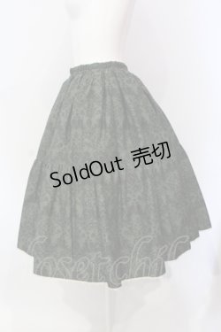 画像2: metamorphose / フリルシャーリングスカート (Dim Light）  グリーン O-25-06-19-003-ME-SK-OW-OS