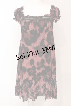 画像1: HYSTERIC GLAMOUR / DESIGNED TO KILL 総柄ワンピース  ブラック×ピンク O-25-06-19-033-PU-OP-OW-OS
