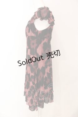 画像2: HYSTERIC GLAMOUR / DESIGNED TO KILL 総柄ワンピース  ブラック×ピンク O-25-06-19-033-PU-OP-OW-OS
