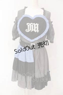 画像1: Jamieエーエヌケー / パッチワークハートワンピース  ブラック O-25-06-19-034-LO-OP-OW-OS