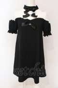 Ank Rouge / レース切り替えカットワンピース M クロ×シロ O-25-06-19-035-CA-OP-OW-OS