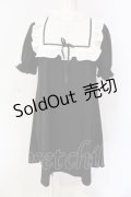 Ank Rouge / スクエアヨークワンピース M クロ×シロ O-25-06-19-036-CA-OP-OW-OS