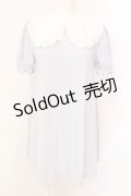 Ank Rouge / はしごレースリボンカットワンピース M サックス O-25-06-19-037-CA-OP-OW-OS