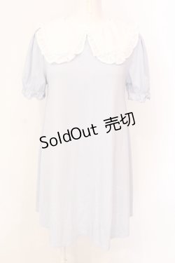 画像1: Ank Rouge / はしごレースリボンカットワンピース M サックス O-25-06-19-037-CA-OP-OW-OS