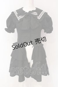Jamieエーエヌケー / はしごレースお姫様ブラウス M クロ O-25-06-19-038-LO-BL-OW-OS