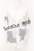 Jamieエーエヌケー / リボンリメイクパーカー  ブルー O-25-06-19-039-LO-TO-OW-ZY