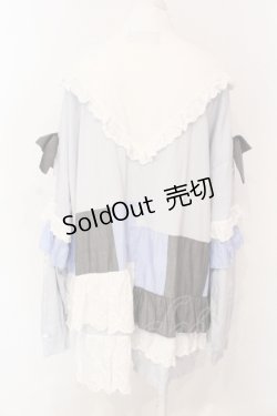 画像4: Jamieエーエヌケー / リボンリメイクパーカー  ブルー O-25-06-19-039-LO-TO-OW-ZY