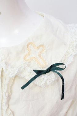 画像2: BABY,THE STARS SHINE BRIGHT / Sweet Heart Cross ブラウス  キナリ×グリーン O-25-06-19-042-BA-BL-OW-OS