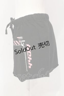 画像2: いつもいっしょうけんめいだね / kawaii-スウェットスカート M クロ×ピンク O-25-06-19-043-PU-SK-OW-OS