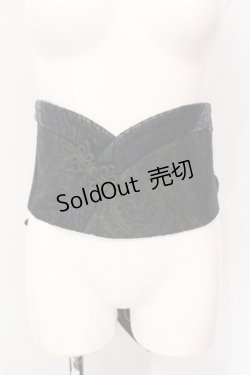 画像1: Qutie Frash / プレミアムセット2024-朧月-　リボンコルセット  ブラック O-25-06-19-047-QU-ZA-OW-OS