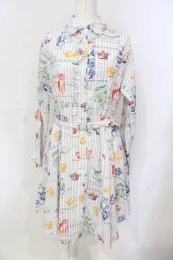 画像1: Jane Marple / Toy's Departmentシャツワンピース M サックス O-25-06-19-054-JM-OP-IG-OS