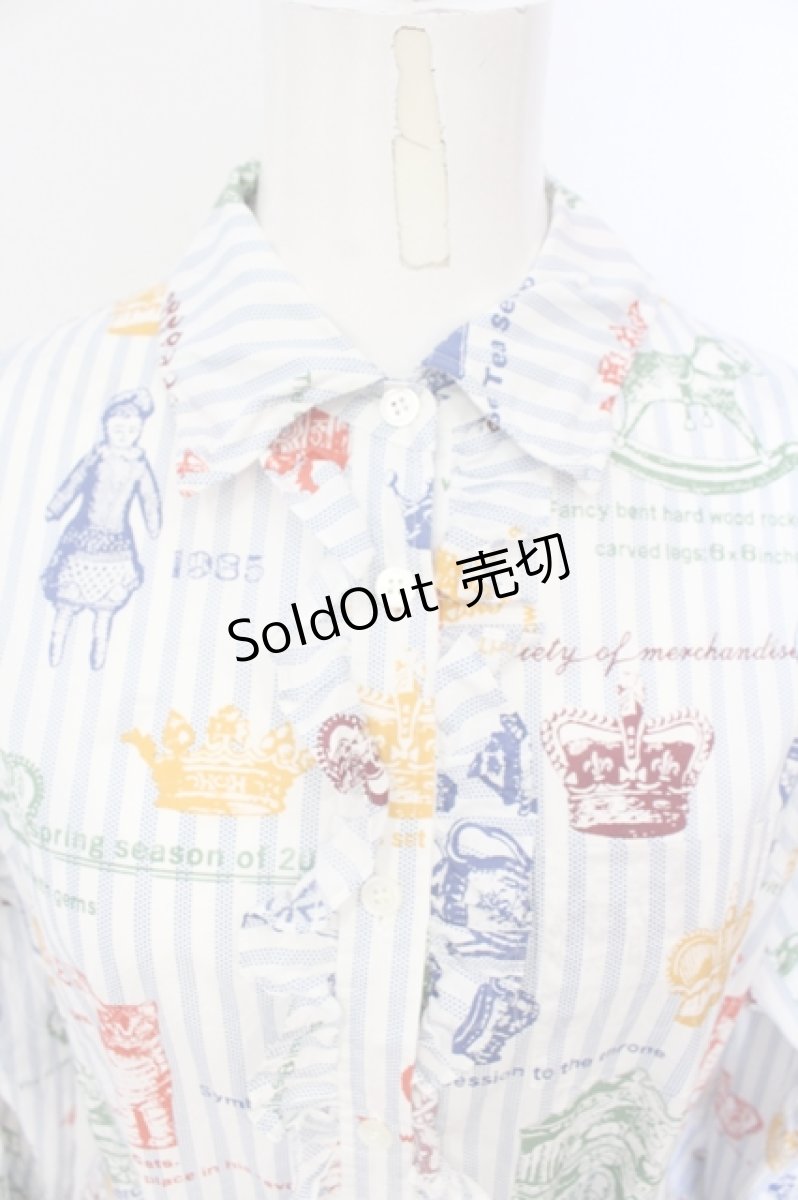 画像2: Jane Marple / Toy's Departmentシャツワンピース M サックス O-25-06-19-054-JM-OP-IG-ZT465 (2)