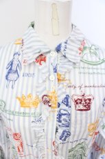 画像2: Jane Marple / Toy's Departmentシャツワンピース M サックス O-25-06-19-054-JM-OP-IG-ZT465 (2)