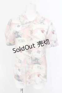 Jane Marple / Precious Cardsのブラウス M ピンク O-25-06-19-055-JM-BL-IG-OS
