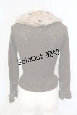 画像3: metamorphose / ティペット付バラすかしカーディガン  ブラウン O-25-06-19-057-ME-TO-IG-OS