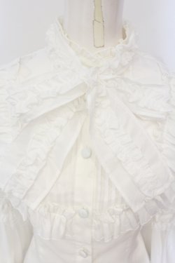 画像2: metamorphose / ヨーク切替ラッパ袖ブラウス （梨地）  シロ O-25-06-19-062-ME-BL-IG-OS