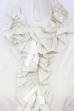 画像2: metamorphose / 共フリルブラウス（マトンスリーブ）  生成り O-25-06-19-063-ME-BL-IG-OS