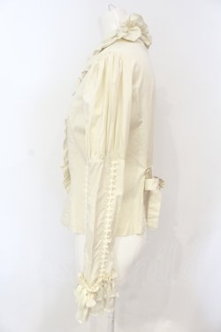 画像3: metamorphose / 共フリルブラウス（マトンスリーブ）  生成り O-25-06-19-063-ME-BL-IG-OS