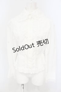 Innocent World / 丸衿プレーンブラウス  シロ O-25-06-19-065-IW-BL-IG-OS