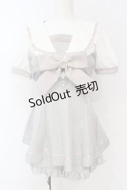 画像1: LIZ LISA / 半袖セーラーカラーセットアップ  グレー O-25-06-19-070-LO-OP-OW-OS